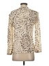 Rails 100% Rayon Animal Print Ivory Long Sleeve Blouse Size XS - photo 2