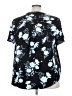 Torrid 100% Polyester Floral Black Short Sleeve Blouse Size 3X Plus (3) - photo 2