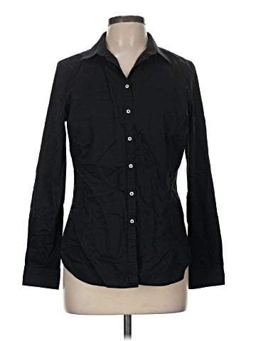 Zara Basic Long Sleeve Button-Down Shirt (view 1)