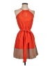 Express 100% Polyester Color Block Orange Cocktail Dress Size XS - photo 1