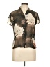 Evan Picone 100% Polyester Floral Brown Short Sleeve Blouse Size 10 (petite) - photo 1
