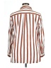 Dex 100% Rayon Stripes Orange 3/4 Sleeve Button-Down Shirt Size 1X - photo 2
