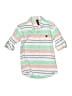 Assorted Brands Stripes Green Short Sleeve Button-Down Shirt Size 6 - photo 1