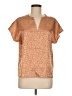 Shein Animal Print Tan Short Sleeve Blouse Size M - photo 1