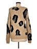 Sleeping On Snow Animal Print Tan Pullover Sweater Size M - photo 2