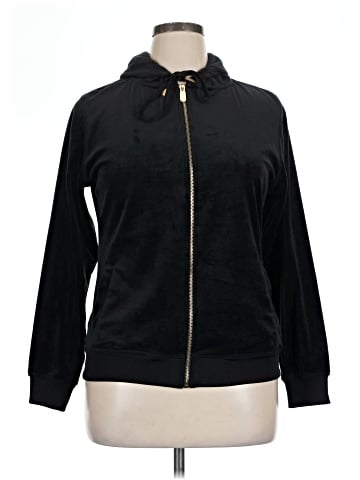 White Mark Zip Up Hoodie (view 1)