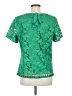 rsvp by TALBOTS 100% Polyester Green Short Sleeve Blouse Size 8 - photo 2