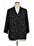 Not Your Daughter's Jeans 100% Polyester Stars Black 3/4 Sleeve Blouse Size XL - photo 1