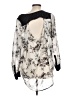 Bar III 100% Polyester Floral Ivory Long Sleeve Blouse Size L - photo 2