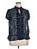 Apt. 9 100% Polyester Blue Short Sleeve Blouse Size XL - photo 1