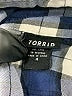 Torrid Plaid Blue Long Sleeve Button-Down Shirt Size 4X Plus (4) - photo 7