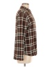 Just Polly Plaid Brown Long Sleeve Blouse Size M - photo 4
