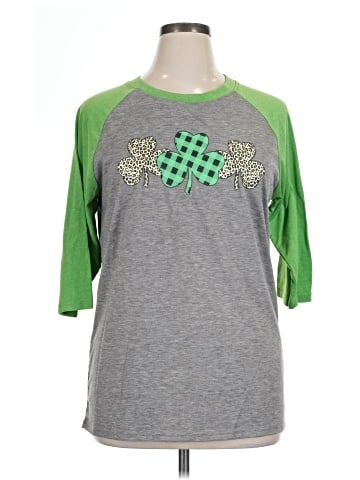 Unbranded 3/4 Sleeve T-Shirt (view 1)
