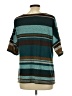 Westbound Stripes Teal Short Sleeve Turtleneck Size L - photo 1