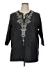Assorted Brands Black 3/4 Sleeve Blouse Size 1X - photo 1