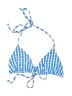 Lemlem Houndstooth Blue Swimsuit Top Size L - photo 1