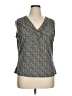 Apostrophe Silver Sleeveless Blouse Size XL - photo 1