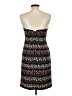 Amanda Smith 100% Polyester Print Black Burgundy Cocktail Dress Size 10 (petite) - photo 2