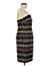 Amanda Smith 100% Polyester Print Black Burgundy Cocktail Dress Size 10 (petite) - photo 4