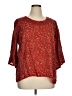 Assorted Brands 100% Rayon Red 3/4 Sleeve Blouse Size XL - photo 1