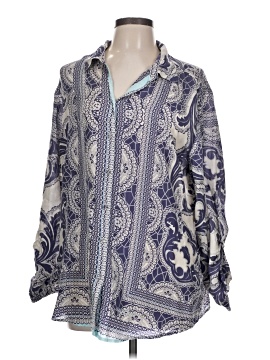 Johnny Was Long Sleeve Silk Top