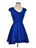 Bar III Solid Blue Cocktail Dress Size XS - photo 1