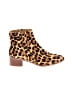 J.Crew 100% Leather Animal Print Brown Tan Ankle Boots Size 8 - photo 1