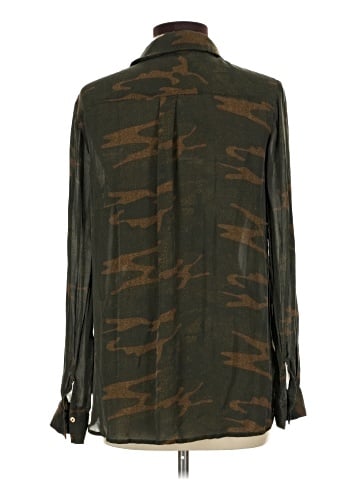 Haute Hippie Long Sleeve Silk Top (view 2)