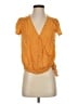 Universal Thread 100% Rayon Orange Short Sleeve Blouse Size XS - photo 1