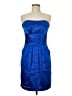 David's Bridal 100% Polyester Blue Cocktail Dress Size 8 - photo 1