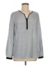 Elementz 100% Polyester Gray Long Sleeve Blouse Size M - photo 1