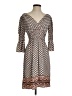 Max Edition Print Brown Casual Dress Size S - photo 1