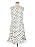 Nine West 100% Polyester Polka Dots White Casual Dress Size 8 - photo 1