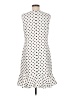 Nine West 100% Polyester Polka Dots White Casual Dress Size 8 - photo 2