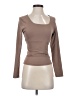 Trendy Queen Brown Long Sleeve Top Size XS - photo 1