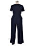 Nicole Miller 100% Polyester Solid Blue Black Jumpsuit Size 14 - photo 2