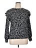 Lularoe Animal Print Black Long Sleeve Blouse Size XL - photo 1