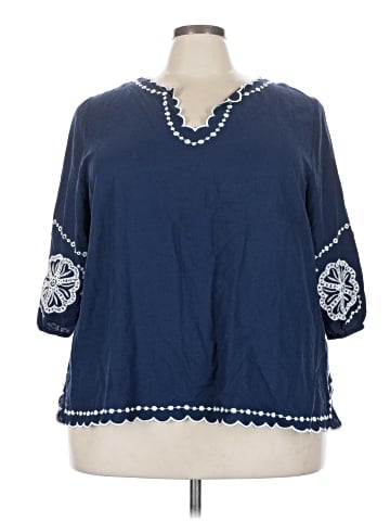 Calypso St. Barth 3/4 Sleeve Blouse (view 1)