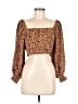 Shein Brown Long Sleeve Blouse Size 8 - 10 - photo 1