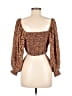 Shein Brown Long Sleeve Blouse Size 8 - 10 - photo 2