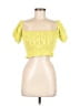 Zara Yellow Short Sleeve Top Size M - photo 1
