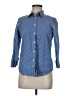 Chaps 100% Cotton Polka Dots Blue Long Sleeve Button-Down Shirt Size M (petite) - photo 1