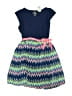 Pink & Violet Chevron-herringbone Blue Dress Size 6 - 6X - photo 1