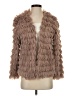 Fringe 100% Polyester Brown Faux Fur Jacket Size S - photo 1