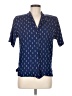 Assorted Brands 100% Rayon Stars Blue Short Sleeve Blouse Size 8 - photo 1