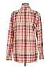 Joe Fresh Plaid Red Long Sleeve Button-Down Shirt Size L - photo 2