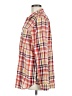 Joe Fresh Plaid Red Long Sleeve Button-Down Shirt Size L - photo 5