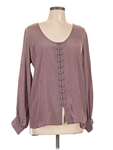 Winter Kate Long Sleeve Silk Top (view 1)