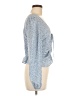 H&M 100% Polyester Blue Long Sleeve Blouse Size M - photo 4