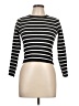 Happily Grey Stripes Black Pullover Sweater Size L - photo 1